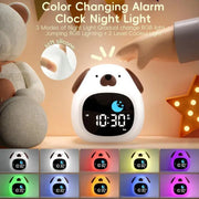 Reloj Despertador para Niños con Luz Nocturna en Forma de Perrito - Tienda Kawaii