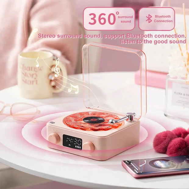 Altavoz Bluetooth Vintage Estilo Vinilo Retro - Tienda Kawaii