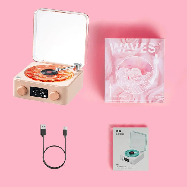 Altavoz Bluetooth Vintage Estilo Vinilo Retro - Tienda Kawaii